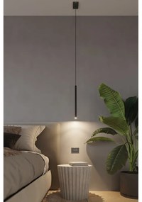 Apparecchio a sospensione nero Singolo Fideus - Sollux