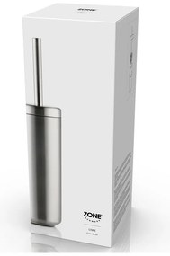 Scopino WC color argento opaco in acciaio inox Ume – Zone