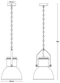 Globo 15283 - Lampadario su catena KUTUM 1xE27/40W/230V