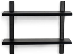 Mensola nera in metallo con ripiani multipli 60 cm Hola – Spinder Design