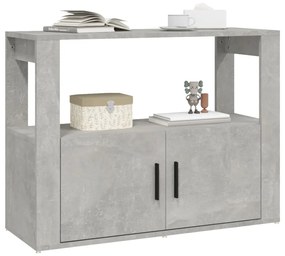 Credenza grigio cemento 80x30x60 cm in legno multistrato