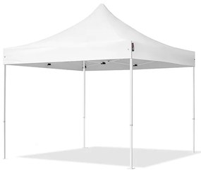 TOOLPORT 3x3m gazebo pieghevole con laterali (finestre), ECONOMY acciaio, bianco - (59041)