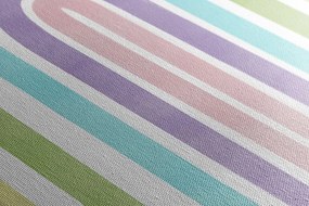 Stampa su tela – Arcobaleno pastello Mid-Century