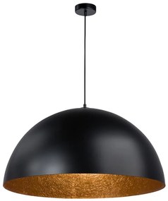 Lampadario a sospensione con filo SFERA 1xE27/60W/230V diametro 35 cm nero/rame