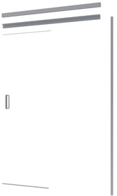 Kit di installazione telaio e ferramenta per cabine doccia ad apertura scorrevole Neo L 140 x H 200 x P 140 cm spazzolato opaco