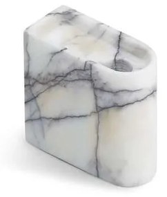 Northern - Monolith Candle Holder Low Mixed White Marble Northern