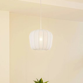 Lampada a sospensione Lindby Helin, bianco, Ø 35 cm, tessuto