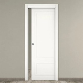 Porta tamburata scorrevole Nobel bianco L 70 x H 210 cm reversibile