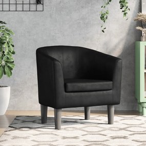 Poltrona Cabriolet Nera İn Similpelle /