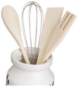 Set di utensili da cucina in legno 4 pezzi con supporto Berries - Casa Selección