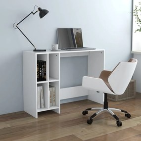 Scrivania Bianca 102,5x35x75 Cm İn Legno Multistrato /