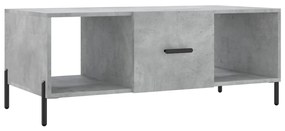 Tavolino salotto grigio cemento 102x50x40 cm legno multistrato