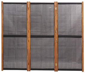 Paravento a 3 pannelli nero 210x180 cm