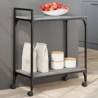 Carrello Cucina Grigio Sonoma 60,5x31x72,5 cm Legno Multistrato 842369