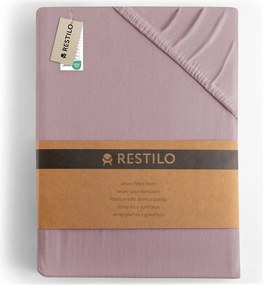 Lenzuolo con angoli rosa polveroso in jersey 90x200 cm Amber – Restilo