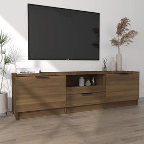 Mobile tv rovere marrone 140x35x40 cm in legno multistrato