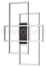 Frame plaoniera rettangoli led 3000k  33w  3550 lm nero 41cm