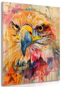 Stampa su tela – Aquila con imitazione di pittura