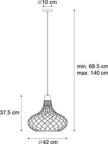Moderne hanglamp zwart - Iggy