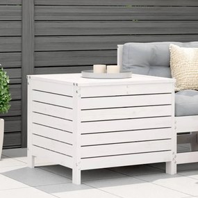 Poggiapiedi Giardino Bianco 62x63,5x53,5 Cm Legno Massello Pino /