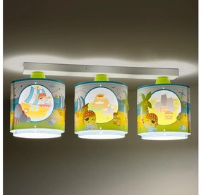 Dalber 60653 - Plafoniera per bambini PIRATA ISLAND 3xE27/15W/230V
