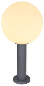 Lampione da giardino, Sfera H 50 cm, grigio, IP44 GLOBO