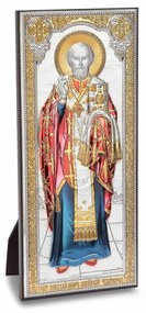 Pannello "San Nicola" con smalti cm.11,1x26,1