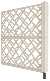 Grigliato in polipropilene beige Kit di 2 pannelli modulari ecrù SCAT.D, L 107 x H 102 cm