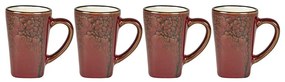 Tazze da espresso in gres rosso in set da 4 100 ml Hela - Villa Collection