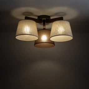 Brilagi - Lampadario da soffitto a montaggio superficiale LATTE 3xE27/15W/230V pino/mix