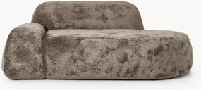 Divano 2 posti in teddy bouclé con chaise longue Wolke