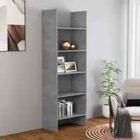 Libreria Grigio Cemento 60x35x180 cm in Truciolato cod 10484