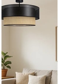 Plafoniera BORHO 1xE27/60W/230V nero/iuta