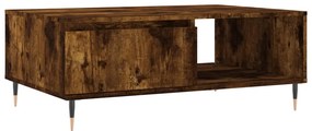 Tavolino da salotto rovere fumo 90x60x35cm in legno multistrato