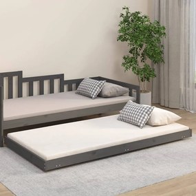 Giroletto grigio 90x200 cm in legno massello di pino