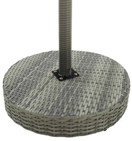 Set bar da giardino 3 pz in polyrattan grigio