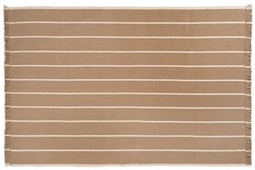 Calm Kelim Rug 140x200 Dark Sand/Off-White - Ferm Living