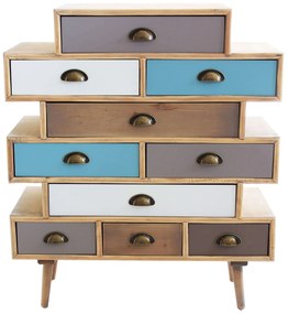 ADELINE - mobiletto 10 cassetti in mdf multicolor