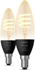 Lampadine smart a filamento in set da 2 pz E14, 5 W White ambiance - Philips Hue