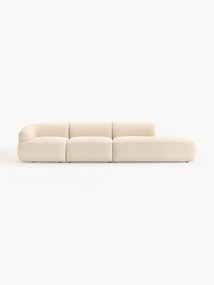 Chaise longue componibile 4 posti in bouclé Sofia