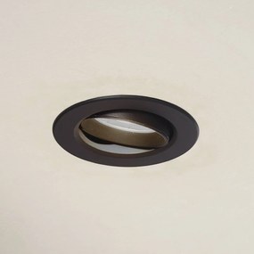 Prios Luce da incasso a LED Shima, nera, 7 W, 3000K, dimmerabile