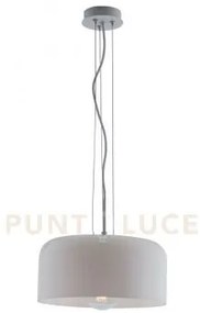 Lampadario a sospensione gibus bianca 1 luce attacco e27 30x30x150c...