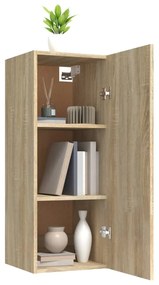 Mobile pensile muro rovere sonoma 34,5x34x90 legno multistrato