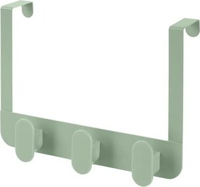 Gancio bagno triplo in acciaio e plastica verde rettangolare Fiore