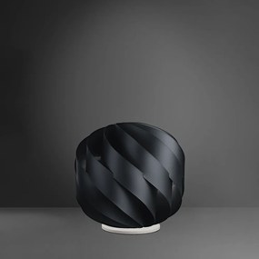 Lampada Da Tavolo Globe 1 Luce In Polilux Nero Con Base D25 Made In Italy