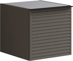 Struttura semi colonna da bagnoPixel Plain Stipes 1 anta laccato opaco grigio carbone L 40 x H 40 x P 45.5 cm