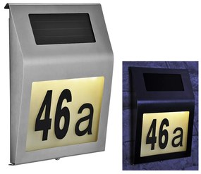 Numero Civico Con Illuminazione Solare A Led /