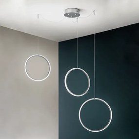 Lampada sospensione LED 43W - moderno CIRCUS argento 111 cm