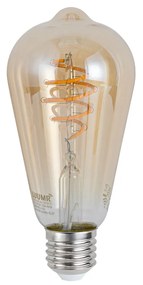 Set di 5 Lampadine LED dimmerabili intelligenti E27 ST64 Ambra 4,9W 320lm 2500K