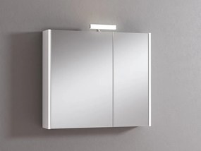 Pensile con luce Akira laccato bianco opaco L 80 x H 70 x P 15.5 cm